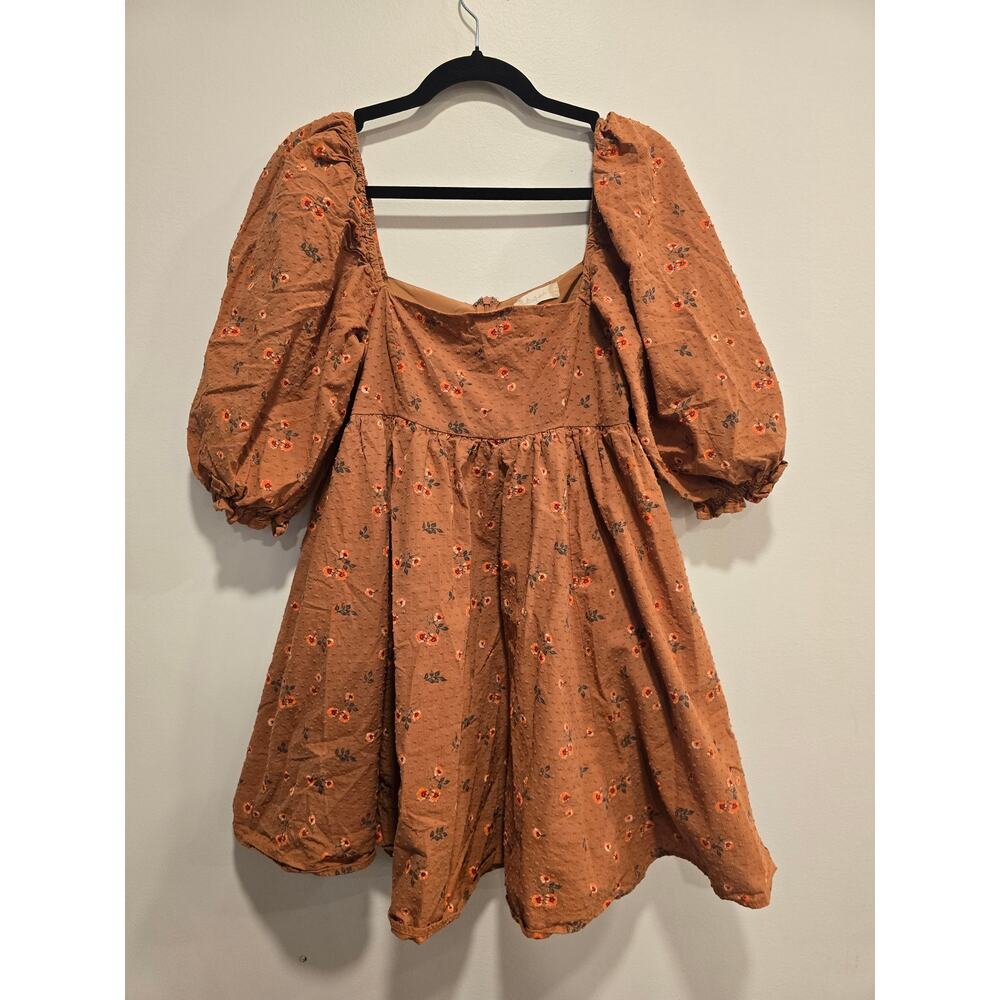 Altar'd State Size Small Brown Floral Mini Dress Preloved